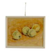 Oil on panel "Four Apples" by Torgny Karlsson
