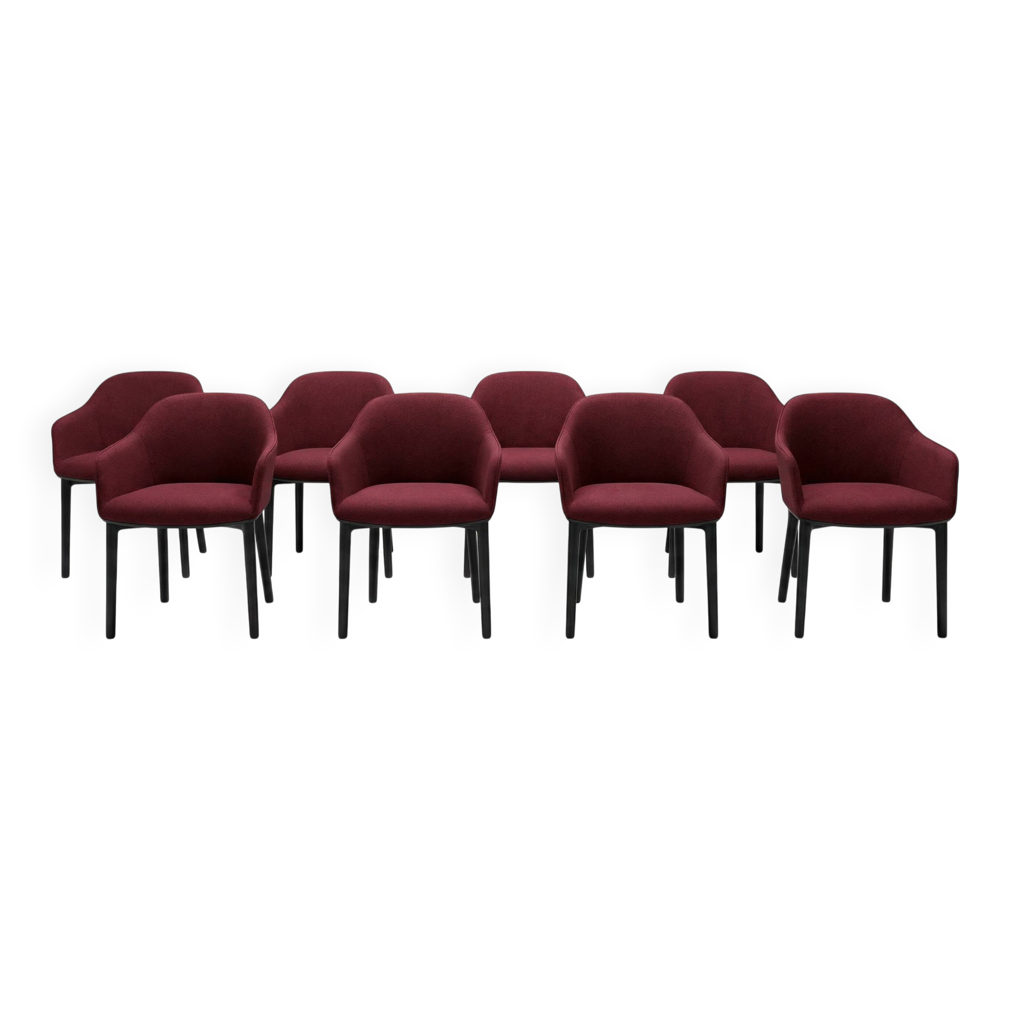 Set of 8 Vitra Softshell Bouroullec chairs