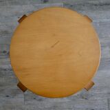 Pair of light wooden stools, 60s