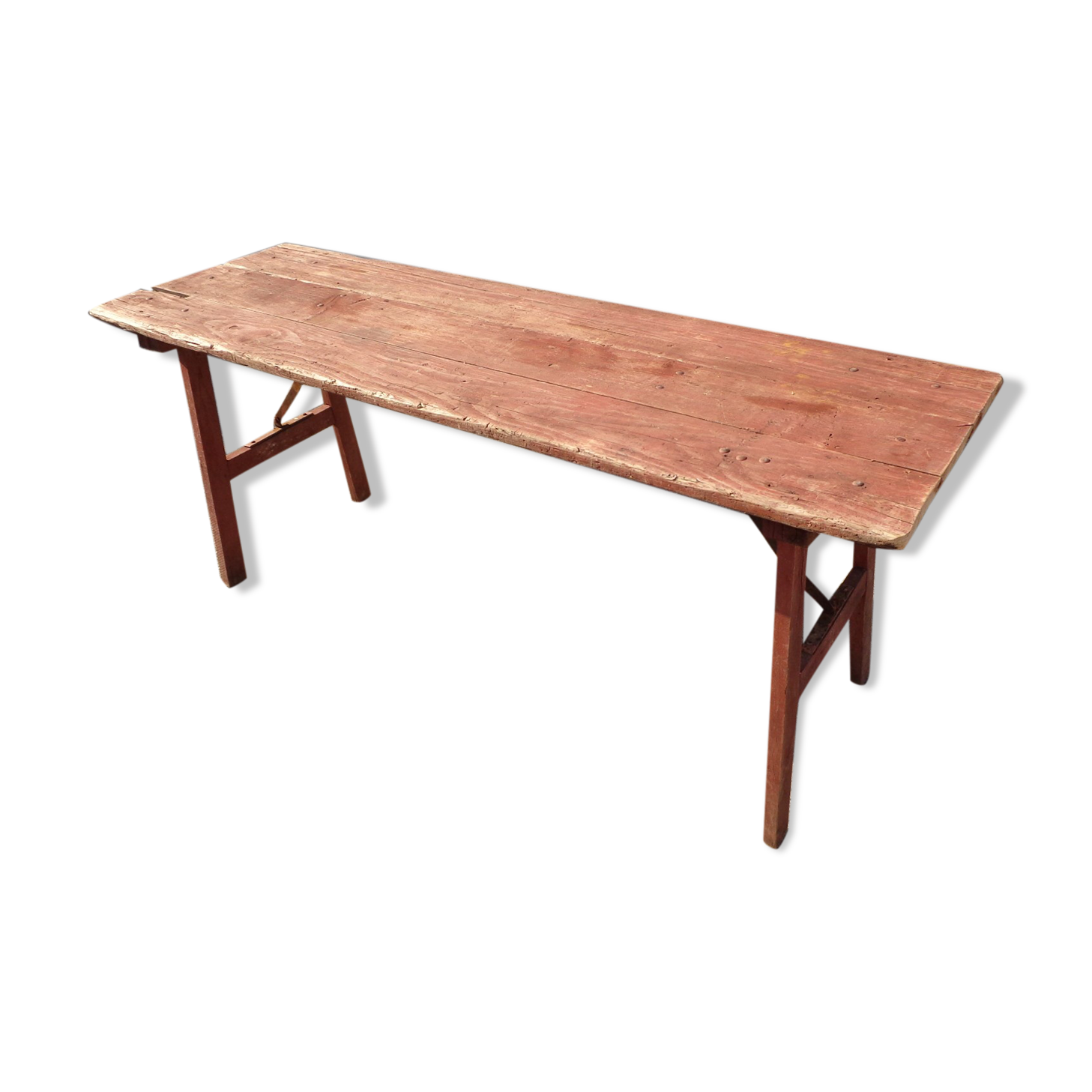 Brewery table, wooden feet