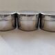 Set of 3 round vintage stainless steel boxes