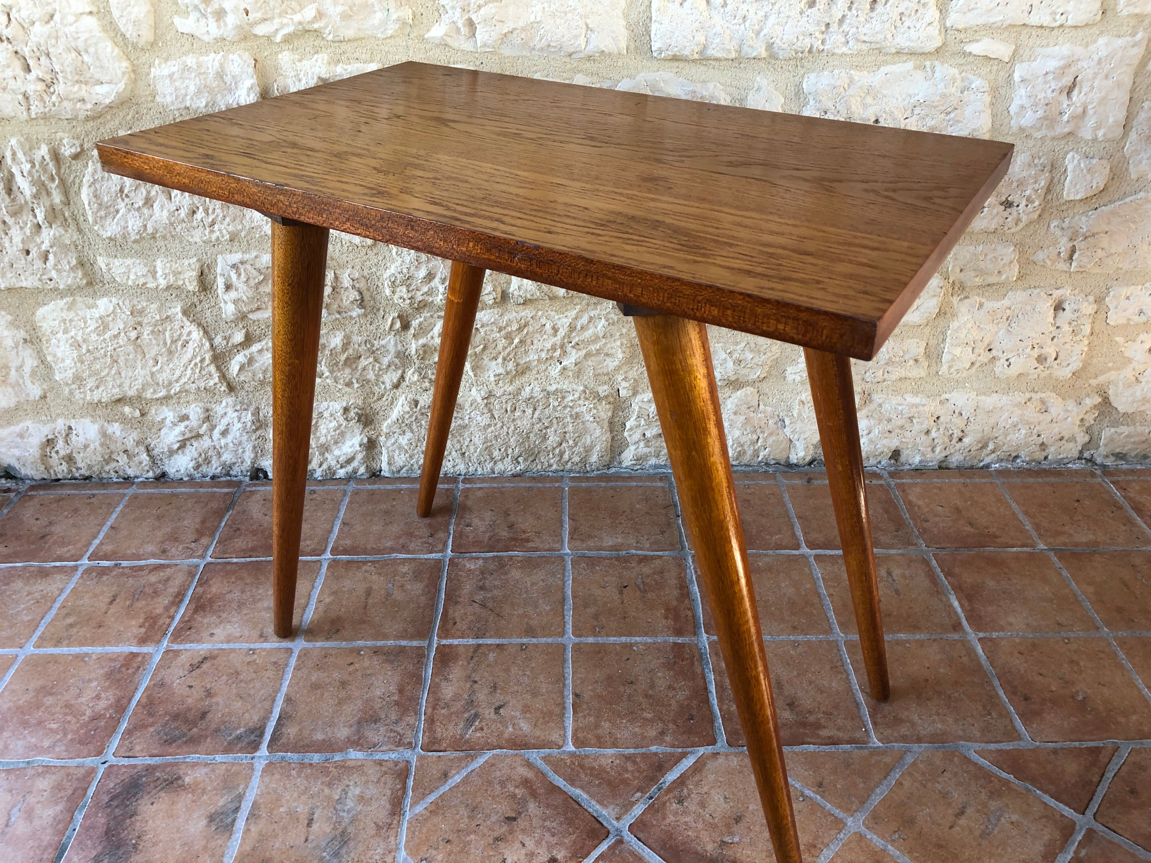 Vintage side table, compass feet 50/ 60s
