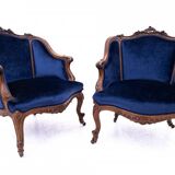 Antique pair of armchairs from the second half of the 19th century, France. After renovation.