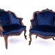 Paire de fauteuils anciens, France, seconde moitié du XIXe siècle. Après restauration.