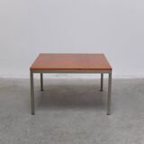 Modernist cherry wood & metal coffee table by Jules Mijs, 1959