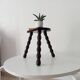Vintage turned wooden tripod stool