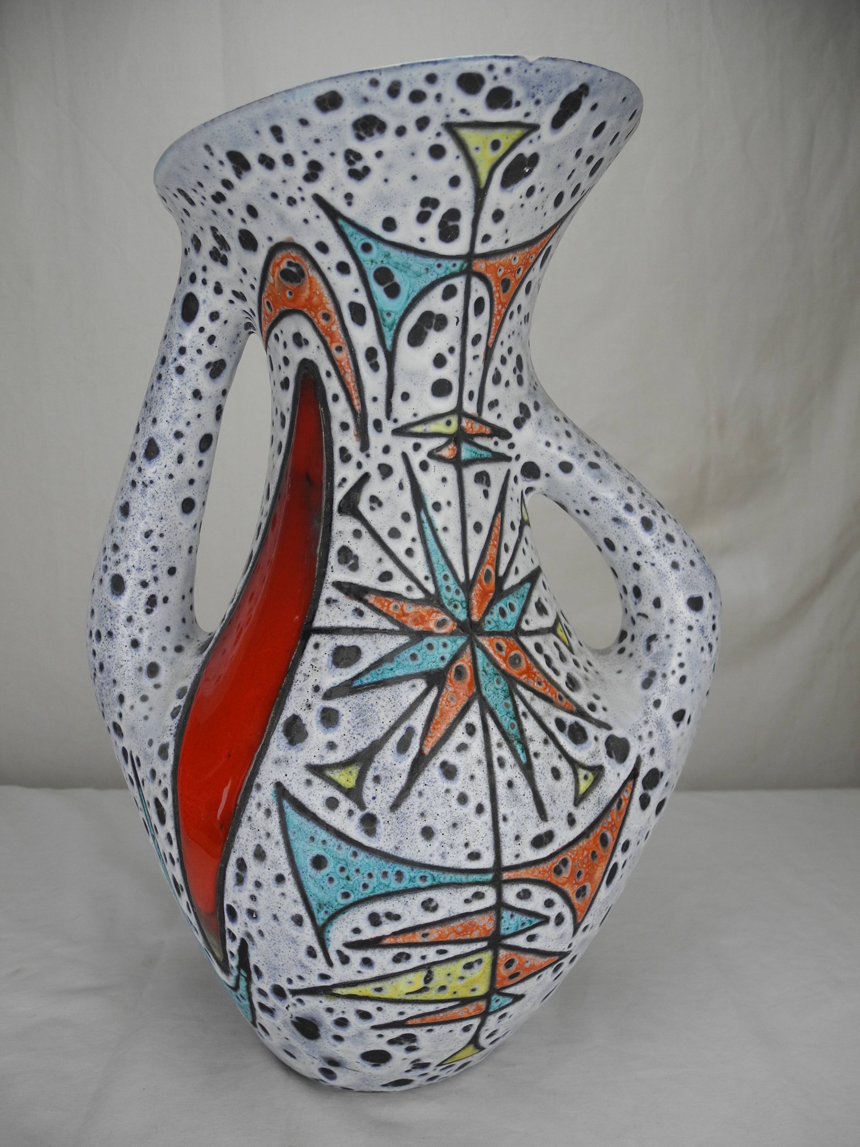 old Vallauris vase Pierre Fromentin vintage decor French vase 50s 60s