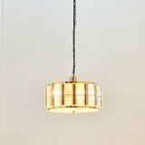 Mid-Century Scandinavian Brass and Glass Ceiling Light by C. Fagerlund for Orrefors, 1960s