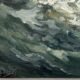 Oil on canvas Léon Londot 1876-1953 "Storm at sea"