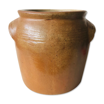 Glazed stoneware pot