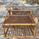 Rattan wall shelf