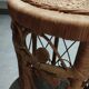 Peacok vintage bohemian chic rattan stool
