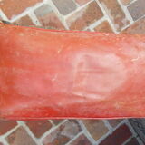 Red and black moroccan pouf