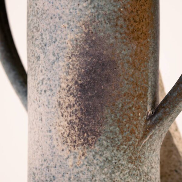 Vase brutaliste en céramique avec visage du céramiste néerlandais Rob den Tonkelaar 1970