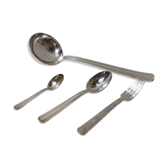 37-piece silver-plated Art Deco cutlery set