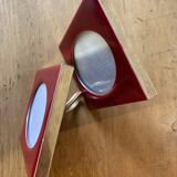 Set of 2 small red frames, made in Italy, 1970s