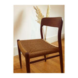 Model chair 75 in teak and rope by Niels Otto Moller