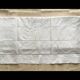 Antique linen sheet hand-embroidered with GR monogram