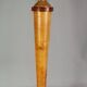 Antique opalescent glass and wood lamp, attributed to Ezan, 61 cm, C786