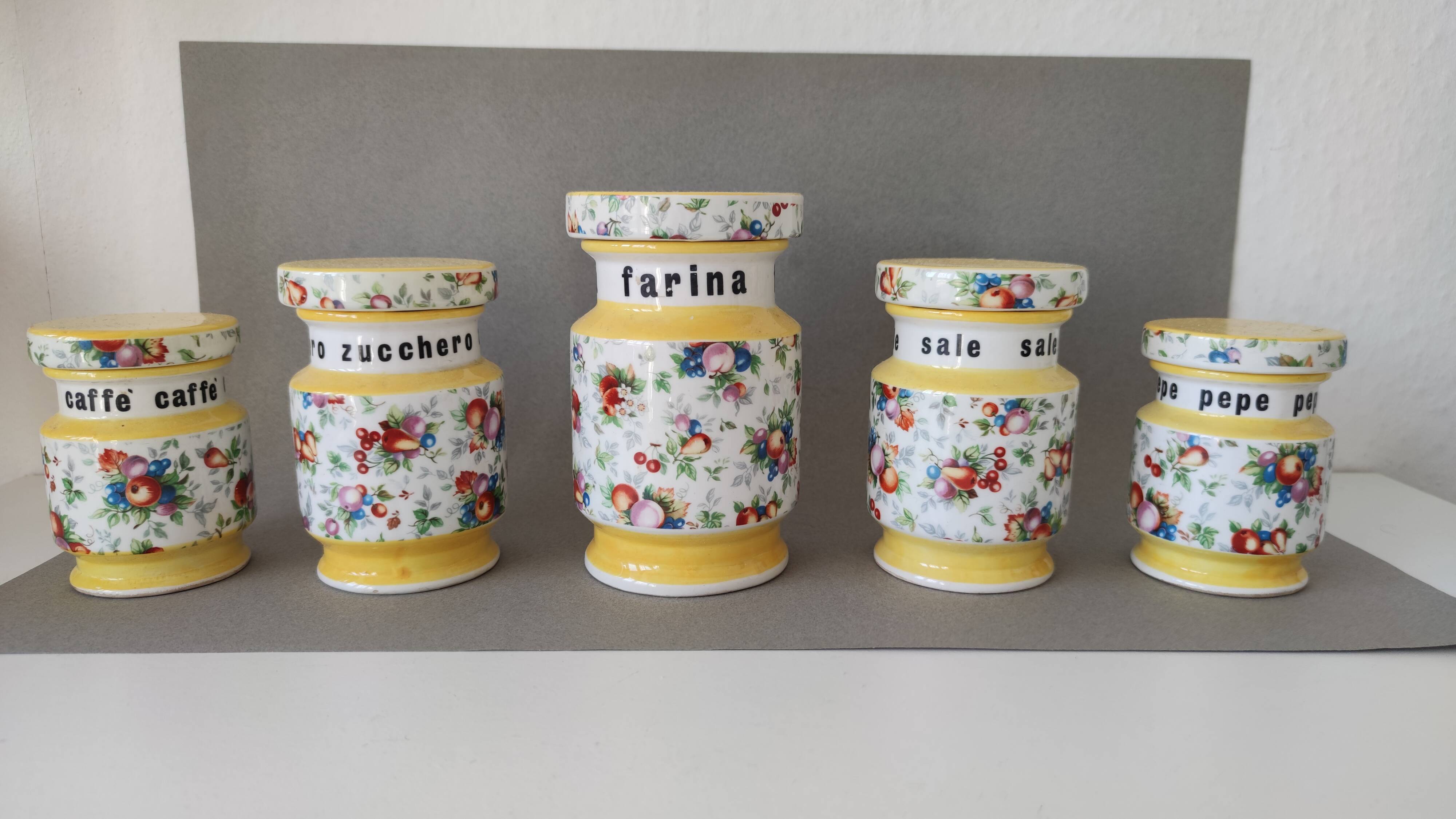 Lot pots a épices italien vintage