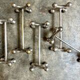 6 silver metal knife holders