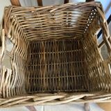Vintage wicker square basket