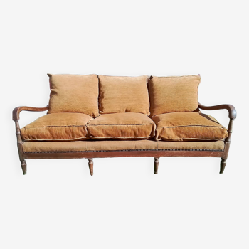 3-seater wooden sofa benches and feather seats