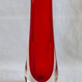 Vintage Whitefriars 20cm Geoffrey Baxter Ruby Red Glass Teardrop Vase