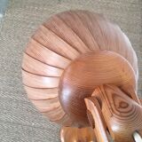 Vintage lamp 1960 wood goes up and down