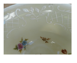 Lot of six cups porcelain limoges