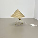 Brass table lamp "aal" by rupert nikoll, austria, 1950s