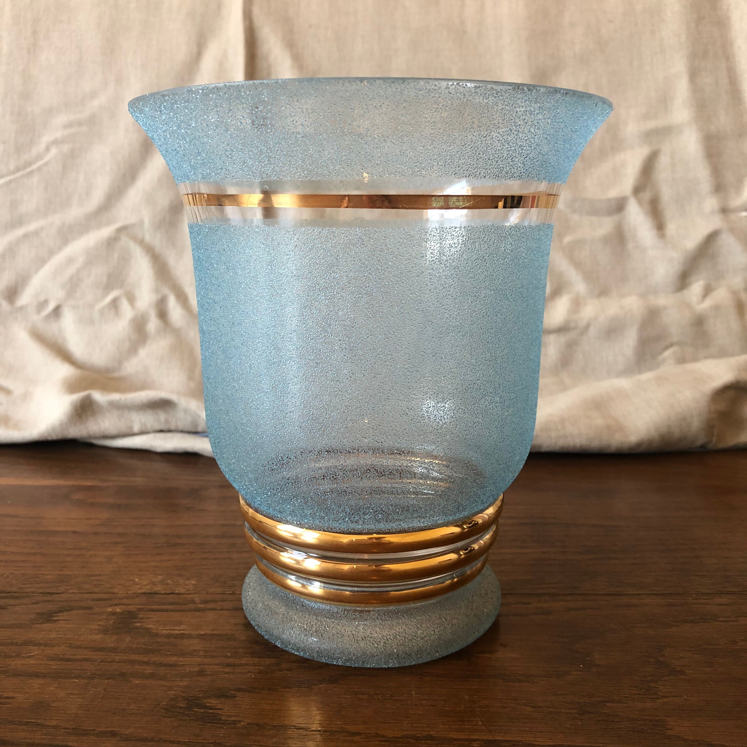 Blue granite vase