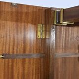 Important Shuttered Table in Sapelli Mahogany, Directoire style – 1970