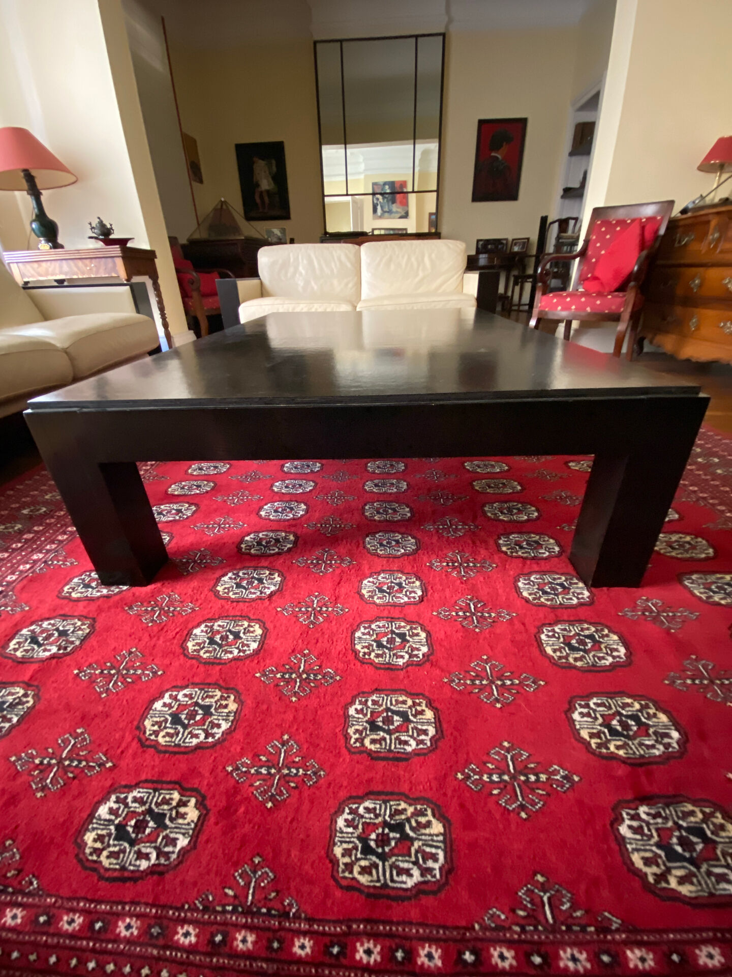 Black oak coffee table