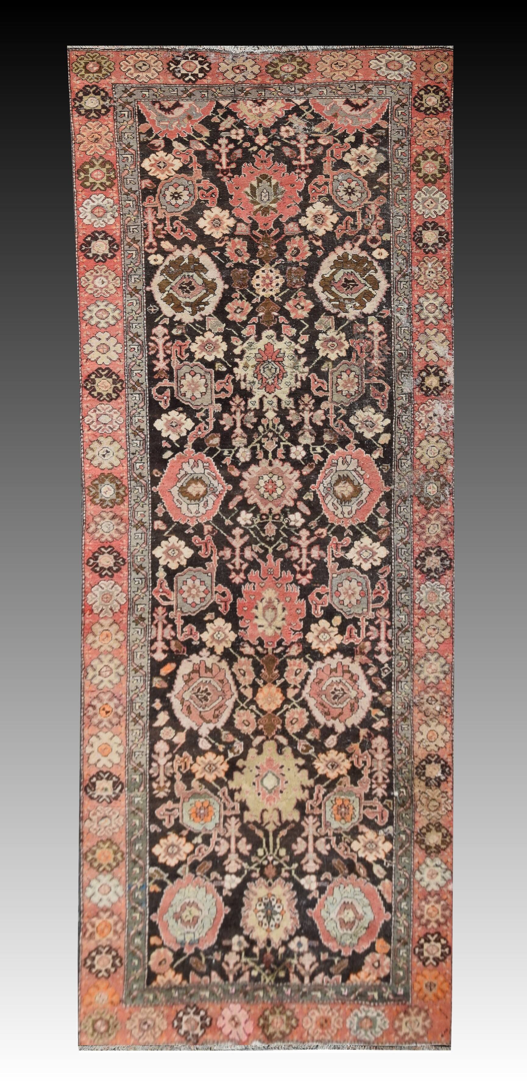 Antique 19th Century Karabagh Runner Rug: 4.80 X 1.30 Meters - Handmade