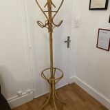Rattan coat rack