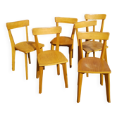 Set of 6 vintage bistro chairs