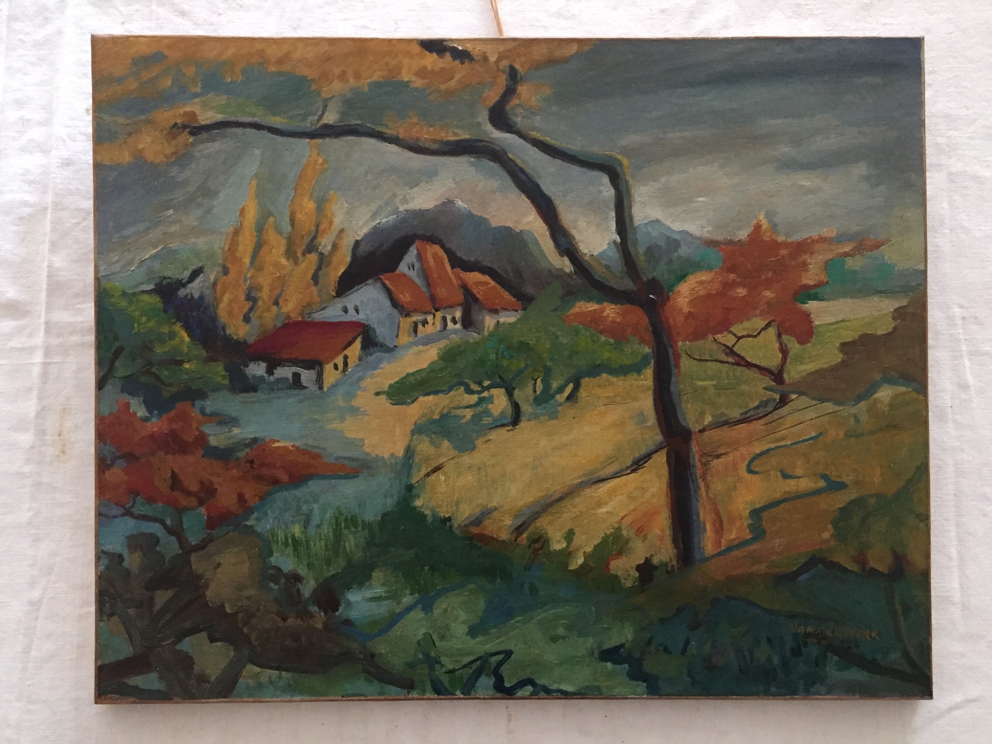 Autumn landscape painting