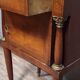 Empire/Restoration style bedside table, mahogany and burl