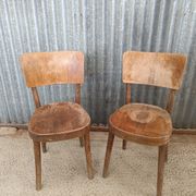 Pair of bistro chairs signed Baumann