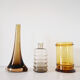 Set of vintage smoked glass vases