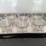 Silver coffee set and glass schott mainz 1970