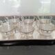 Silver coffee set and glass schott mainz 1970