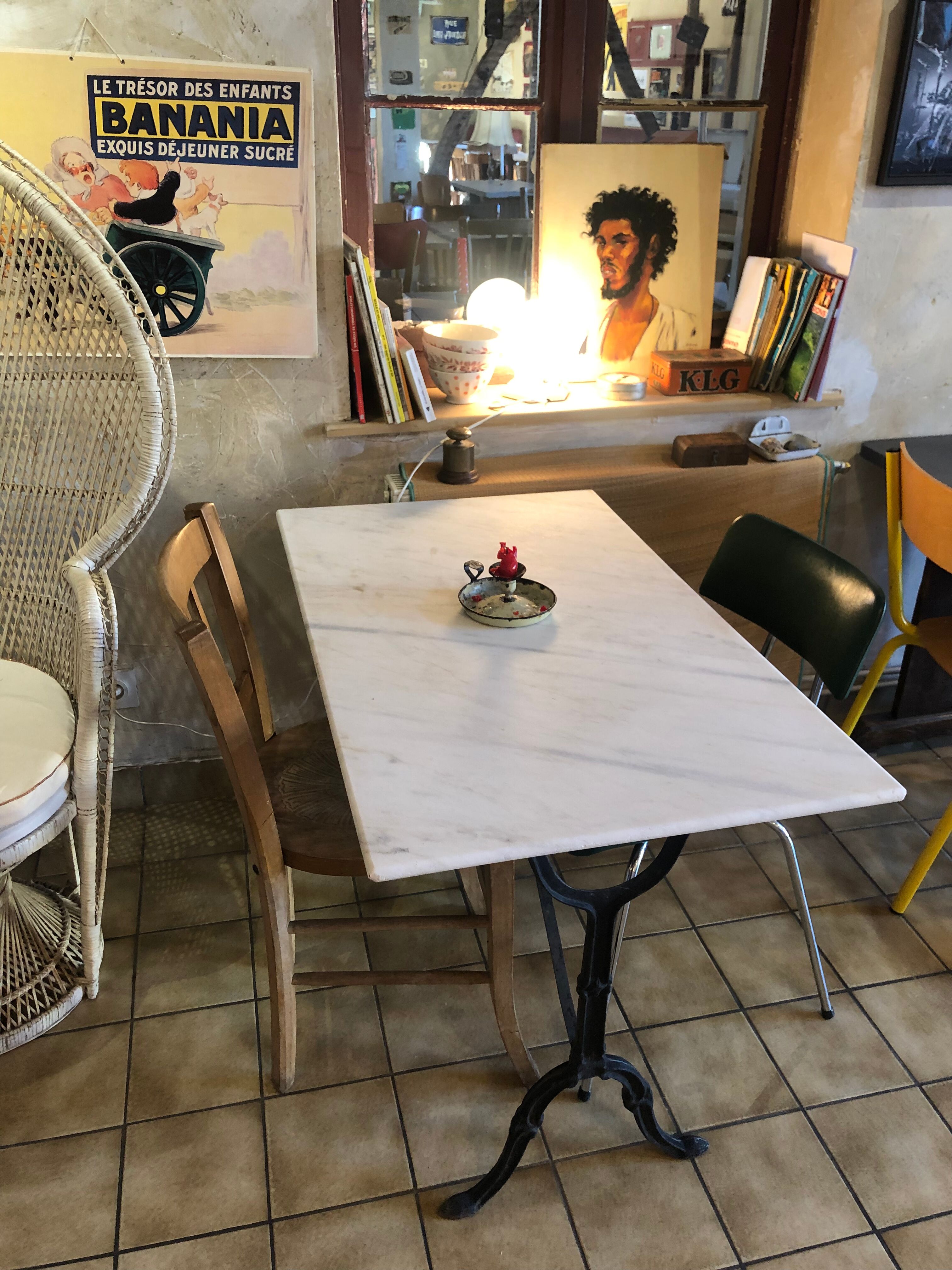 Marble bistro table