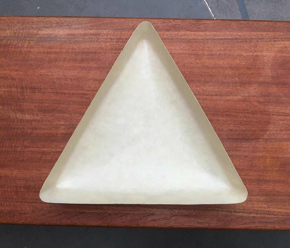 Mid-Century Minimalist Triangular Ceiling Lamp in Fibreglass, 1960s