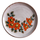 Assiette murale décorative artisanale motif fleur Vallauris