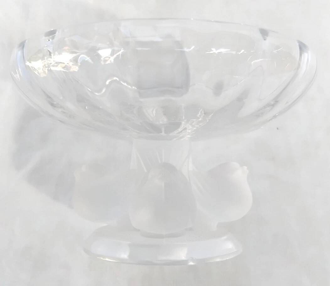 Lalique France - Crystal Bowl Model Nogent Signed