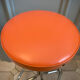 Duo of chair and stool 1970 orange and chromes