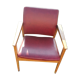 2 armchairs red 1940 has 60 wood frame 70xprof53xlarg62