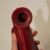 Bougeoir céramique Saint Clément rouge bordeaux